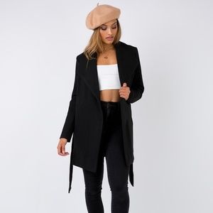 Princess Polly The Loras Dress Coat Black